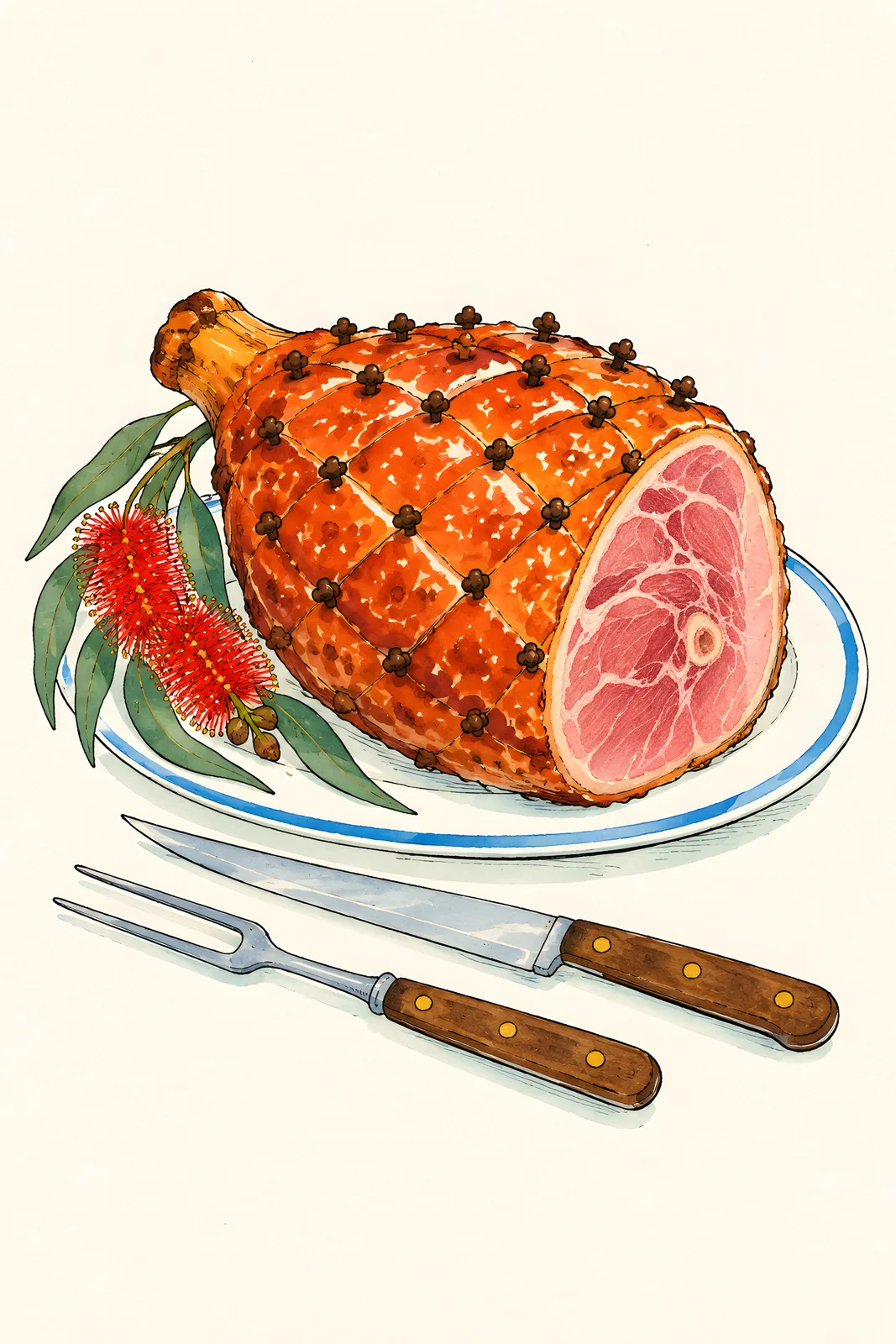 Christmas Ham greeting card