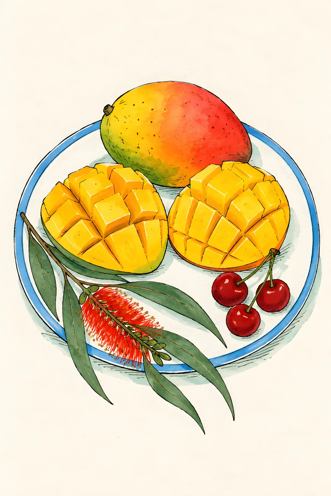 Christmas Mangoes greeting card