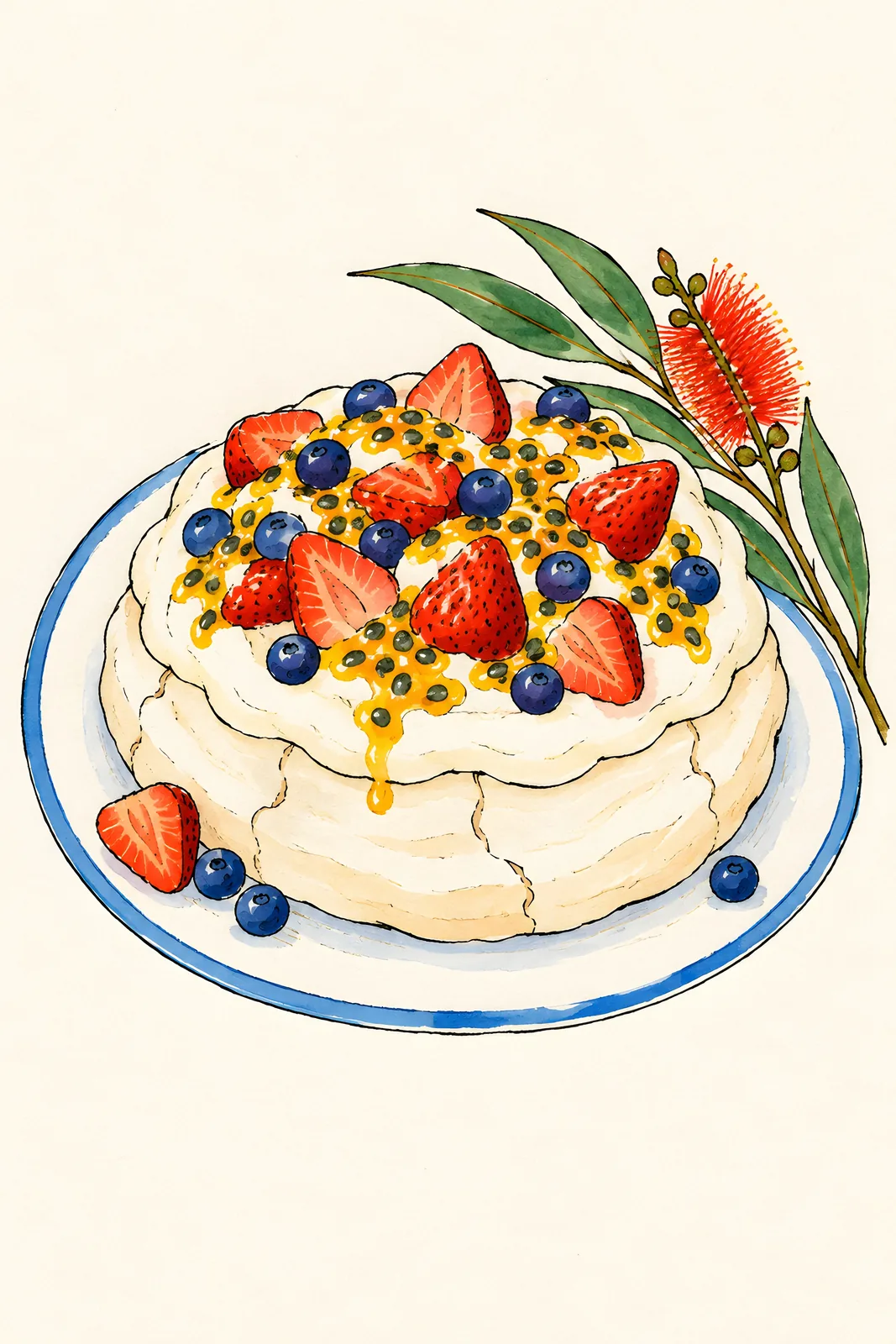 Christmas Pavlova greeting card