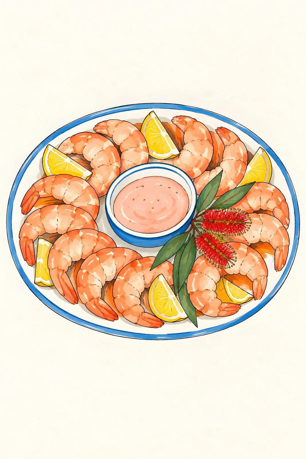 Christmas Prawns greeting card