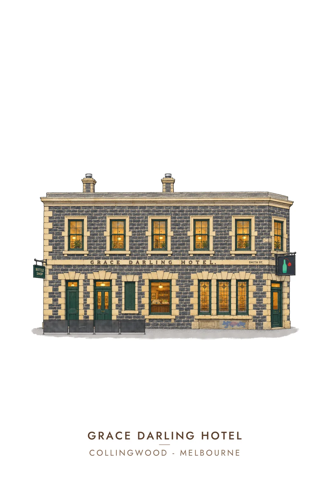 Grace Darling Hotel, Collingwood greeting card